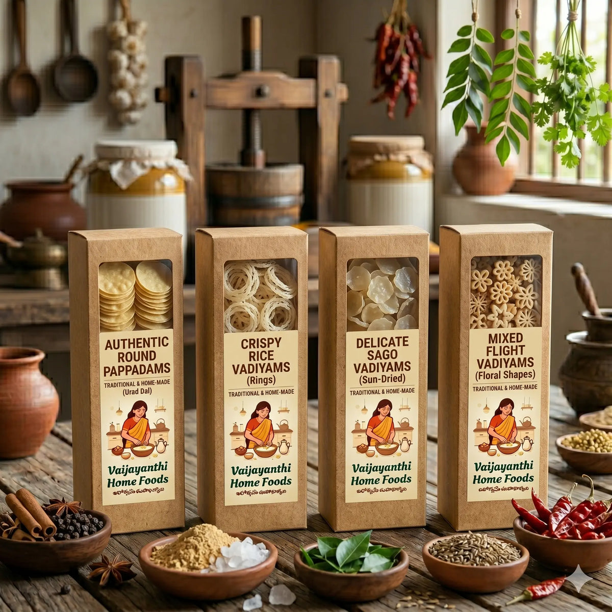 Pappadams & Vadiyams by Vaijayanthi Home Foods